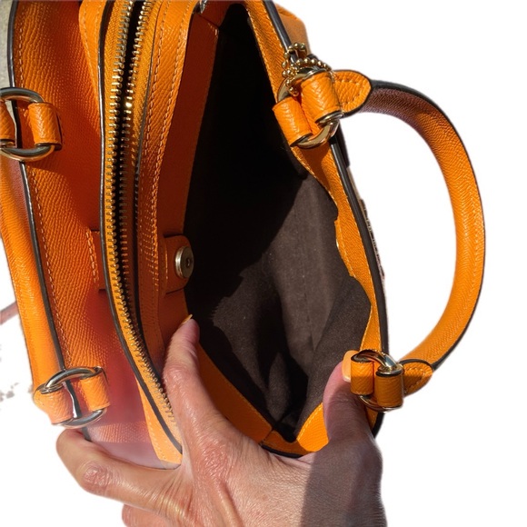 Coach  Orange Leather Lillie Carryall
Handbag/Crossbody - Picture 7 of 12